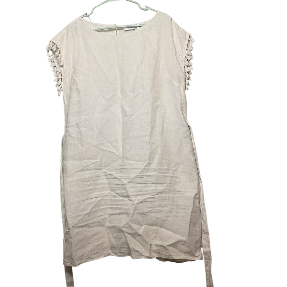 Women’s Anthropologie Antibes Blanc 100% linen dress, size small